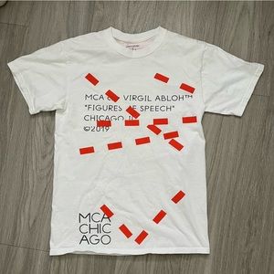 Off-White Virgil Abloh MCA Figures of Speech Lines Champion Tee